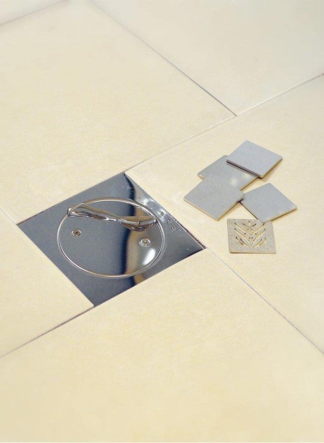 V Drains SS304 5x5 inch Clean Out Floor Drain with Gasket (125mm x 125mm) for Bathroom/Balcony/Roof/Terrace/Floor/Parking Anti Foul | Anti-Cockroach Finish: Glossy (Crome) (5x5 inches) - Image 2